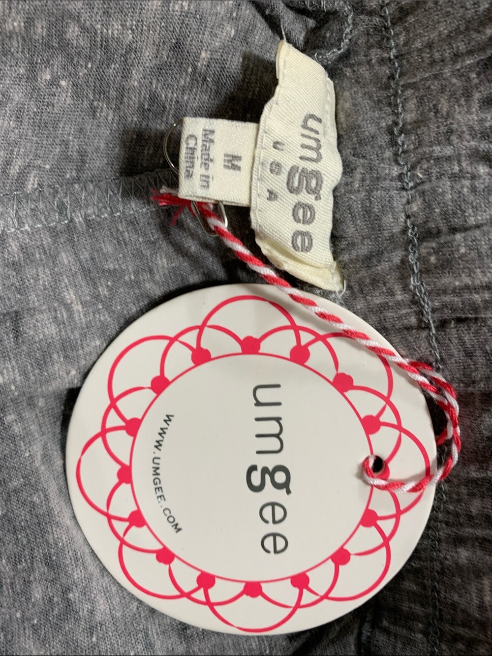 Umgee Gray Women's Jeans with Red Accent Tag